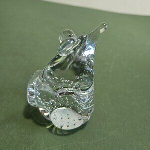 Clear Glass Mouse Paperweight